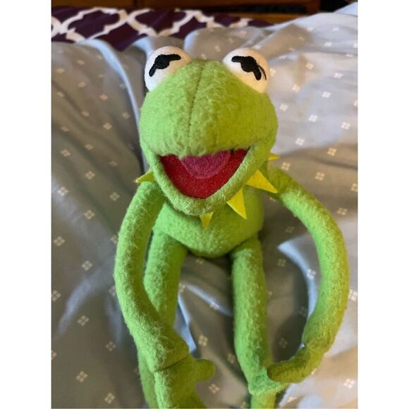 Applause Green Muppets Kermit the Frog Poseable Bendable Plush Toy 14" - Picture 10 of 15